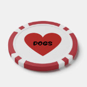 I Heart Dogs Card Pokerchips (Einzeln)