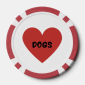I Heart Dogs Card Pokerchips (Rückseite)
