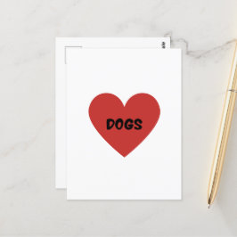 I Heart Dogs Card Postkarte