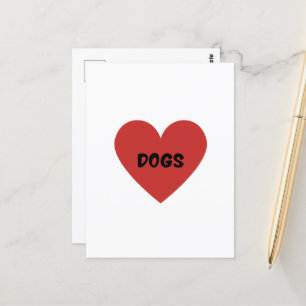 I Heart Dogs Card Postkarte