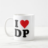 I Heart DP Initials I Liebe D.p. Kaffeetasse (Links)