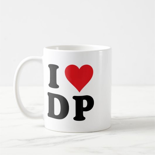 I Heart DP Initials I Liebe D.p. Kaffeetasse (Links)