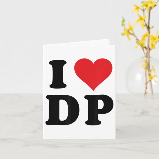 I Heart DP Initials I Liebe D.p. Karte (Gelbe Blume)