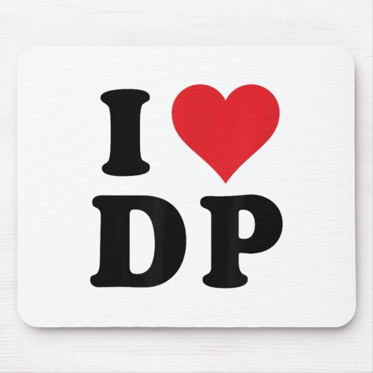 I Heart DP Initials I Liebe D.p. Mousepad (Vorne)