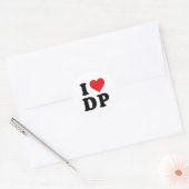 I Heart DP Initials I Liebe D.p. Runder Aufkleber (Umschlag)