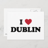 I Heart Dublin Irland Postkarte (Vorne/Hinten)
