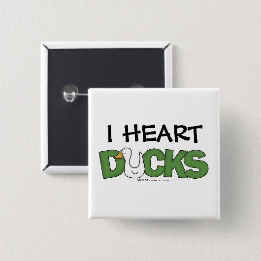 I Heart Ducks Button (Vorne & Hinten)