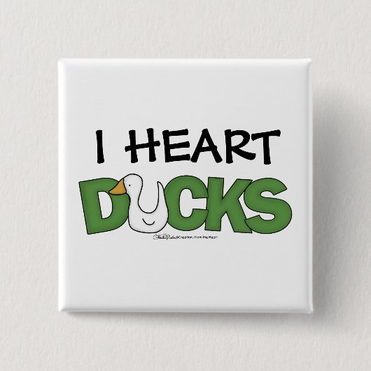 I Heart Ducks Button (Vorderseite)