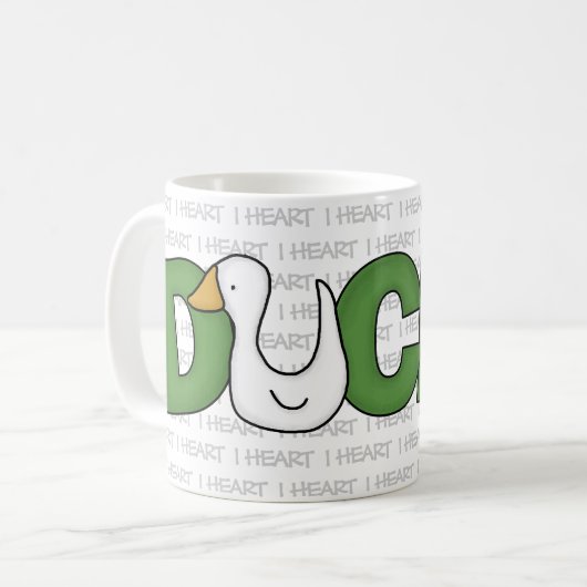 I Heart Ducks Kaffeetasse (Vorderseite Links)