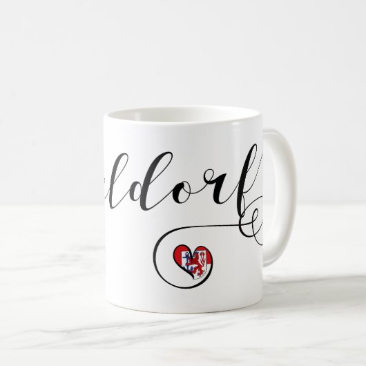 I Heart Düsseldorf, Flag, Deutschland Kaffeetasse (VorderseiteRechts)