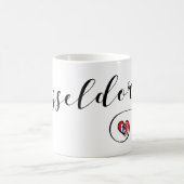 I Heart Düsseldorf, Flag, Deutschland Kaffeetasse (Mittel)