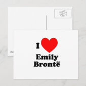 I Heart Emily Bronte Postkarte (Vorne/Hinten)