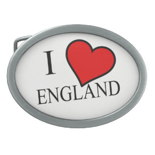 I Heart England bk bcn Ovale Gürtelschnalle