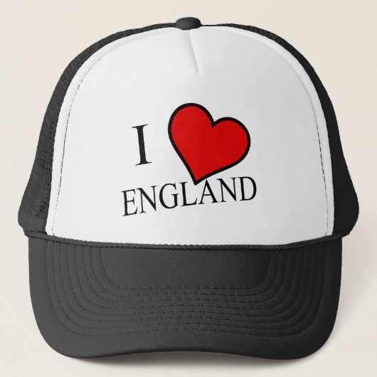 I Heart England bk thcc Truckerkappe (Vorderseite)