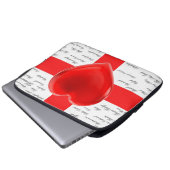 I Heart England Flag St George Patriotic Laptopschutzhülle (Vorne Knopf)