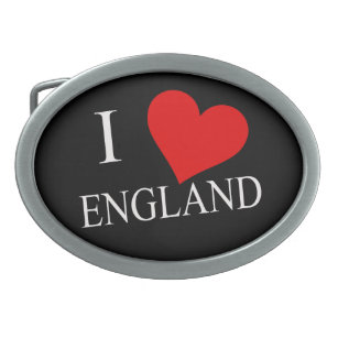 I Heart England wt bbcn Ovale Gürtelschnalle