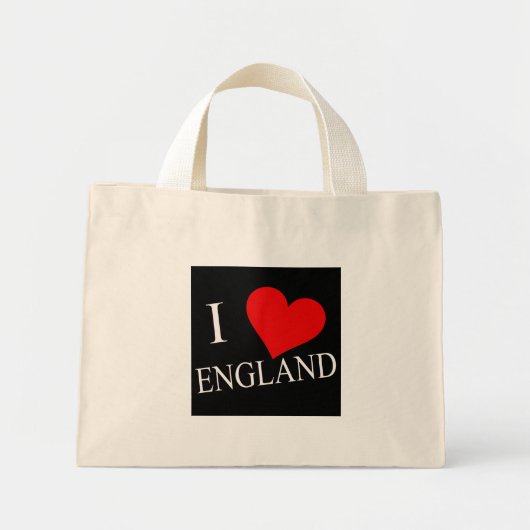 I Heart England Wwt ttcnt Mini Stoffbeutel (Vorne)
