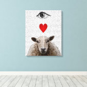 I Heart Ewe Leinwanddruck (Insitu (Holzboden))