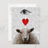 I Heart Ewe Postkarte (Vorne/Hinten)