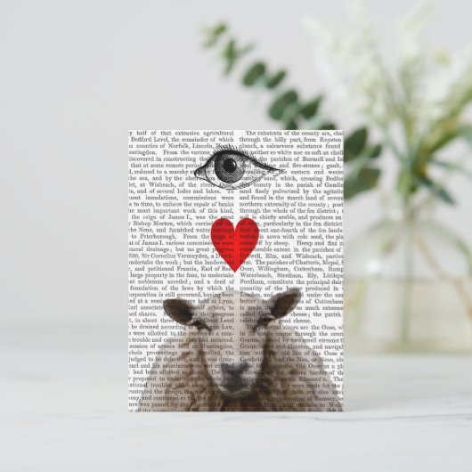 I Heart Ewe Postkarte (Stehend Vorderseite)