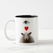 I Heart Ewe Zweifarbige Tasse (Links)