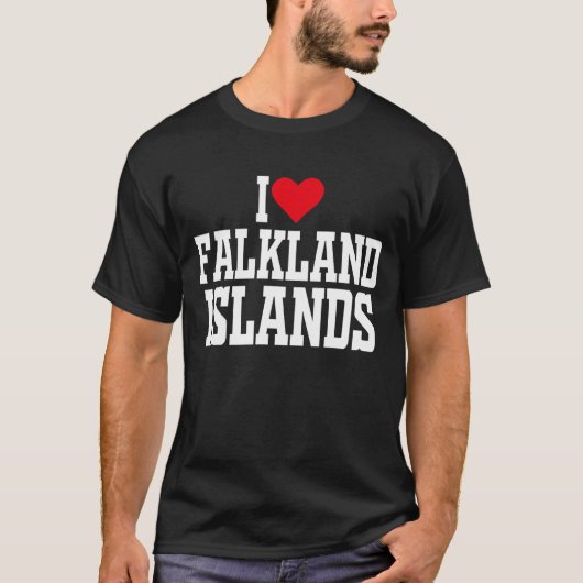 I Heart Falkland Islands I Liebe Falkland Islands T-Shirt (Vorderseite)