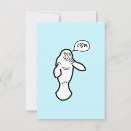 I Heart Florida Manatee Grußkarte Dankeskarte