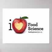 "I Heart Food Science"-Plakat Poster (Vorne)