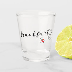 I Heart Frankfurt am Main, Hessen, Deutschland Schnapsglas