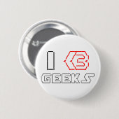I Heart Geeks ASCII ART Button (Vorne & Hinten)