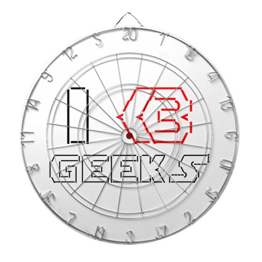I Heart Geeks ASCII ART Dartscheibe (vorne)