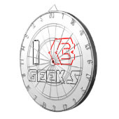 I Heart Geeks ASCII ART Dartscheibe (Vorderseite rechts)