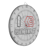 I Heart Geeks ASCII ART Dartscheibe (Vorderseite Links)