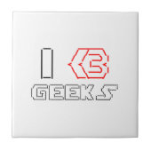 I Heart Geeks ASCII ART Fliese (Vorderseite)