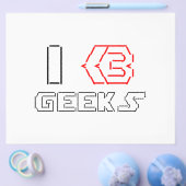 I Heart Geeks ASCII ART Flyer (Einzeln)