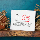 I Heart Geeks ASCII ART Fotoplatte (Seite)