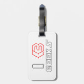 I Heart Geeks ASCII ART Gepäckanhänger (Rückseite vertikal)