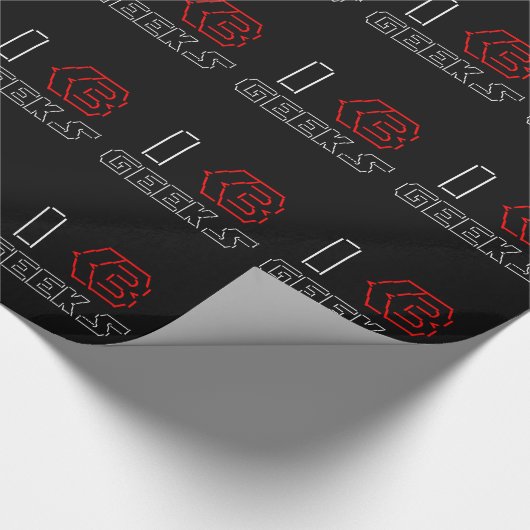 I Heart Geeks ASCII ART Geschenkpapier (Ecke)