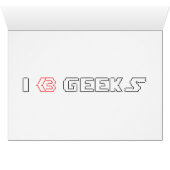 I Heart Geeks ASCII ART Grußkarte (Innenansicht Horizontal (Unten))