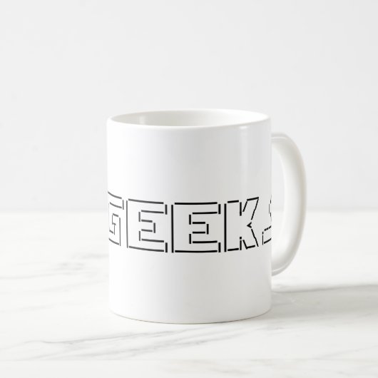I Heart Geeks ASCII ART Kaffeetasse (VorderseiteRechts)