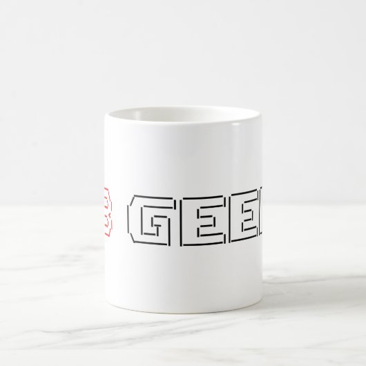 I Heart Geeks ASCII ART Kaffeetasse (Mittel)
