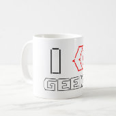 I Heart Geeks ASCII ART Kaffeetasse (Vorderseite Links)