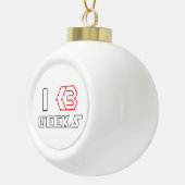 I Heart Geeks ASCII ART Keramik Kugel-Ornament (Rechts)