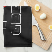 I Heart Geeks ASCII ART Küchentuch (Viertel Falte)