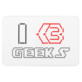 I Heart Geeks ASCII ART Magnet (Horizontal)
