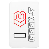 I Heart Geeks ASCII ART Magnet (Vertikal)
