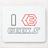 I Heart Geeks ASCII ART Mousepad (Vorne)
