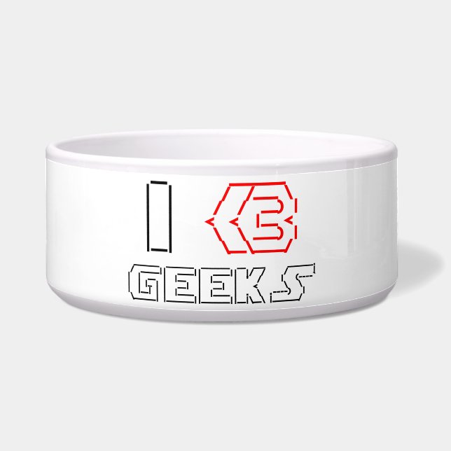 I Heart Geeks ASCII ART Napf (Vorderseite)