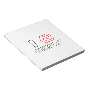 I Heart Geeks ASCII ART Notizblock