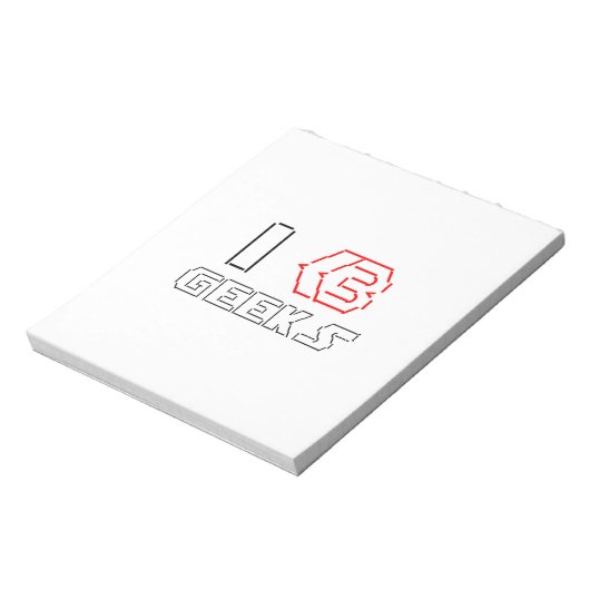 I Heart Geeks ASCII ART Notizblock (Rotiert)